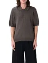 Studio Nicholson Swing Polo Shirt In Warmgrey