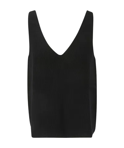 Studio Nicholson Knitted Simple Vest In Black