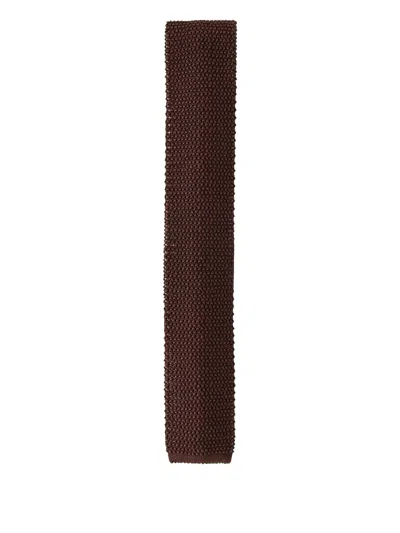 Studio Nicholson Knitted Tie In Brown
