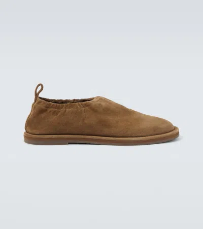 Studio Nicholson Korine Suede Loafers In Brown