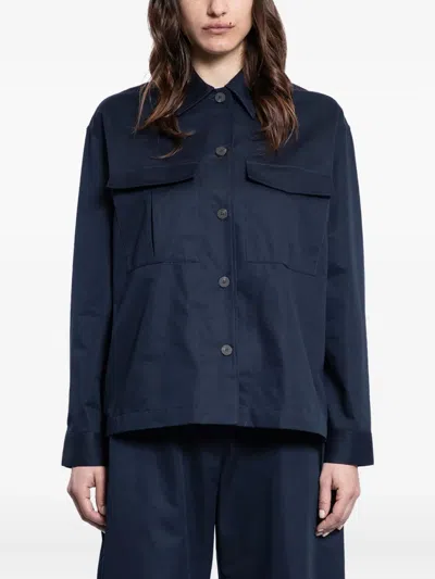 Studio Nicholson Kuke Pocket Overshirt In Blue