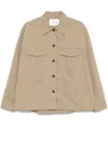 Studio Nicholson Tan Military Overshirt In Neutrals