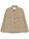 Studio Nicholson Tan Military Overshirt In Beige