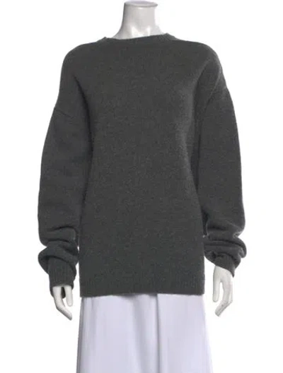 Pre-owned Studio Nicholson Lambswool Crew Neck Sweater In Grey