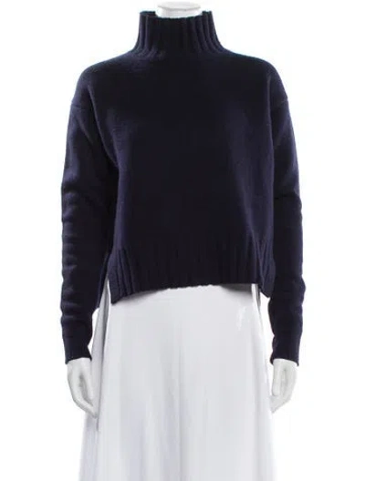 Pre-owned Studio Nicholson Lambswool Turtleneck Sweater In Blue