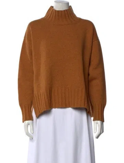 Pre-owned Studio Nicholson Lambswool Turtleneck Sweater In Brown