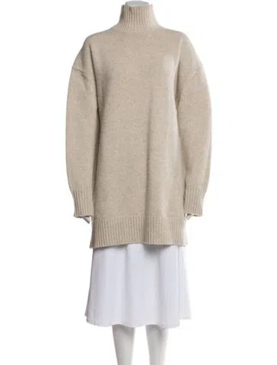 Pre-owned Studio Nicholson Lambswool Turtleneck Sweater In Neutral