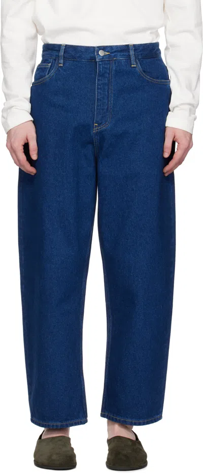 Studio Nicholson Land Jeans In Blue