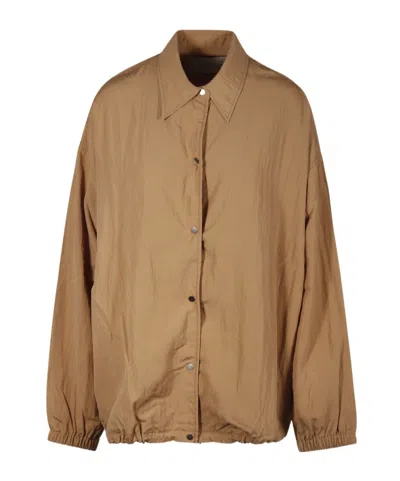 Studio Nicholson Lapel Casual Jacket In Brown