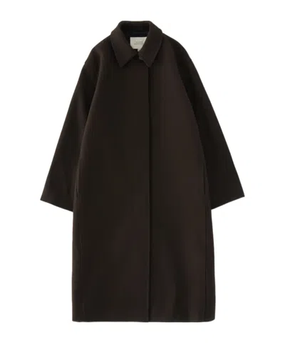Studio Nicholson Lapel Coat In Black