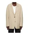 Studio Nicholson Lapel Suit Jacket In Neutral