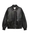 Studio Nicholson Black Piston Leather Jacket In Black