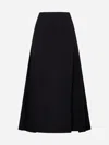 Studio Nicholson Lawson Long Cotton Skirt In Black Grape