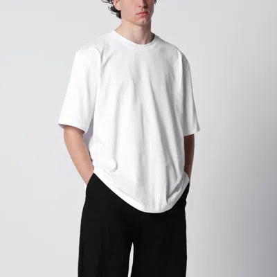 Studio Nicholson Mens Crew Neck Short Sleeve Shirt In White