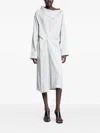 Studio Nicholson Leat High-neck Draped Dress In Multi