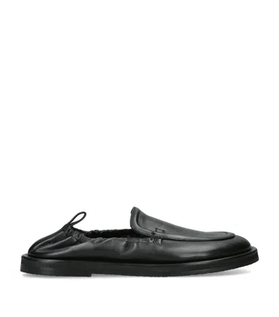 Studio Nicholson Leather Donavan Loafers In Black