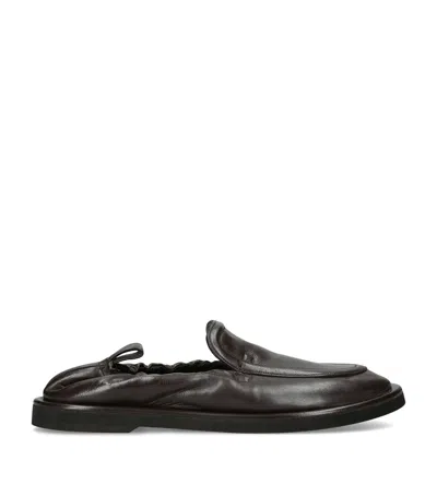 Studio Nicholson Leather Donavan Loafers In Black