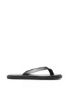 Studio Nicholson Leather Flat Sandals In Black