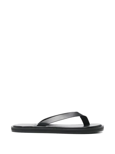 Studio Nicholson Leather Flat Sandals In Black