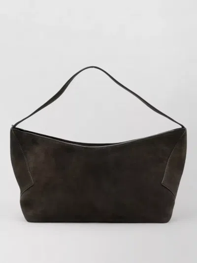 Studio Nicholson Leather Fold Detail Zip Shoulder Bag
