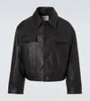 Studio Nicholson Oversized Doyard Leather Jacket In Black