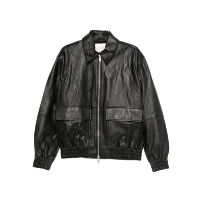 Studio Nicholson Leather Jackets In Black