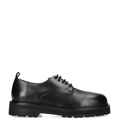 Studio Nicholson Leather Jackson Derby Shoes In Black