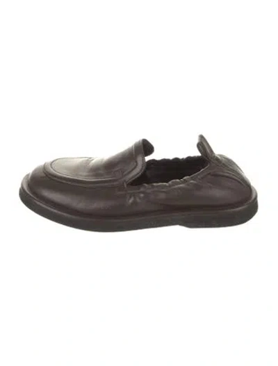 Pre-owned Studio Nicholson Leather Loafers In Black