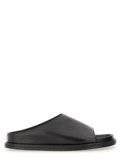 Studio Nicholson Leather Sandal In Black
