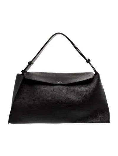 Pre-owned Studio Nicholson Leather Shoulder Bag In Black