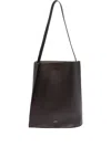 Studio Nicholson Leather Shoulder Bag In Black