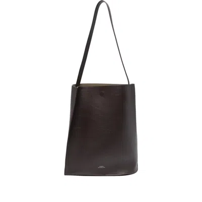 Studio Nicholson Leather Shoulder Bag In Brown