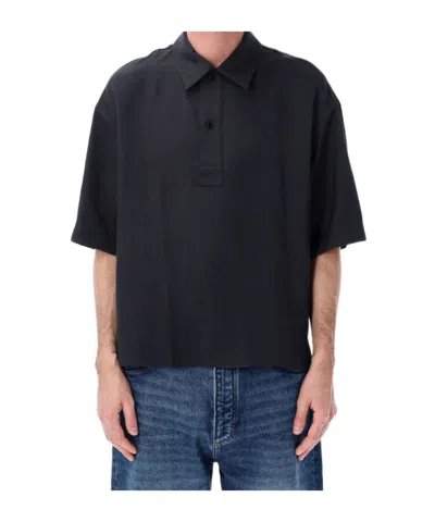Studio Nicholson Lemmer Boxy Short-sleeve Shirt In Black