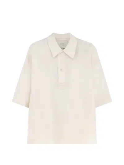 Studio Nicholson Modern Oversized Shirt With Unique Button Detail In Neutral