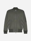 Studio Nicholson Kora Crinkled Bomber Jacket In Sage