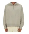 Studio Nicholson Merino Wool Quarter-zip Sweater In Nude