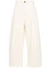 Studio Nicholson Light Beige Cotton Trousers In Neutrals