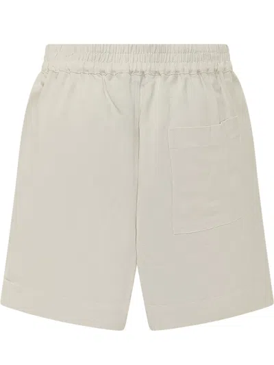 Studio Nicholson Lightweight Shorts With Adjustable Waist In Chalk