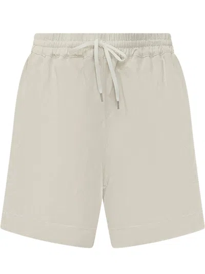 Studio Nicholson Lightweight Shorts With Adjustable Waist In White