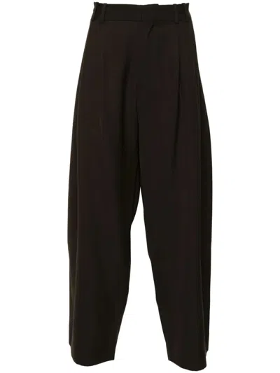 Studio Nicholson "line" Double Pleat Volume Pant Clothing In Brown