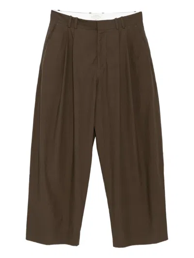 Studio Nicholson Line Wide-leg Pants In Green