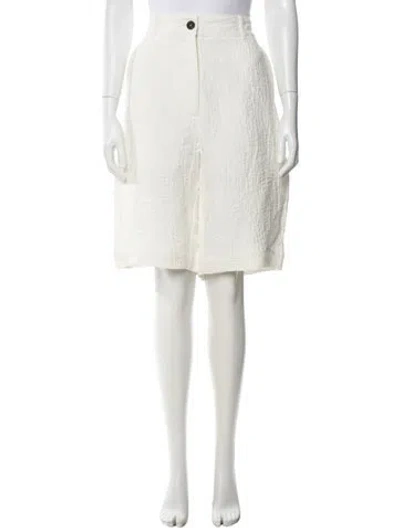 Pre-owned Studio Nicholson Linen Knee-length Shorts W/ Tags In Neutral