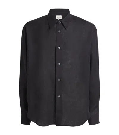 Studio Nicholson Linen Rafe Shirt In Black