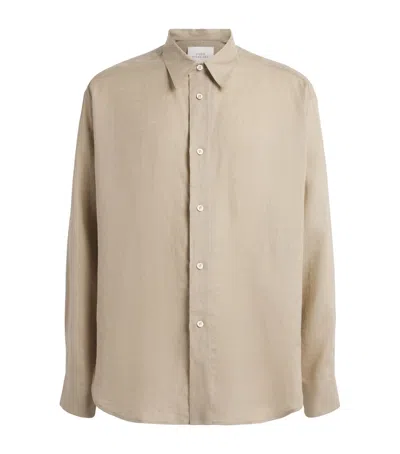 Studio Nicholson Linen Rafe Shirt In Brown