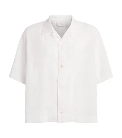 Studio Nicholson Linen Relaxed Shirt In White