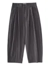Studio Nicholson Linen Tailored Trousers In Grey