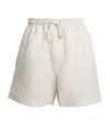 Studio Nicholson Starboard Wide-leg Linen And Wool-blend Drawstring Shorts In White