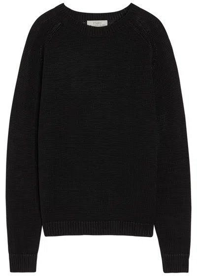 Studio Nicholson Linen-knit Jumper In Black