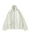 Studio Nicholson Drawstring Collar Zip Jacket Long Sleeves In Gray