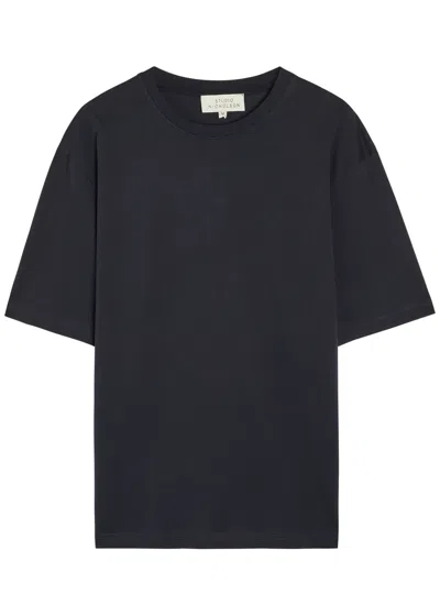 Studio Nicholson Logo Cotton T-shirt In Black